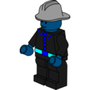 download Lego Town Fireman 2 clipart image with 180 hue color