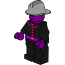 download Lego Town Fireman 2 clipart image with 270 hue color