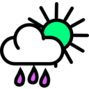 download Showers And Sunny Periods clipart image with 90 hue color