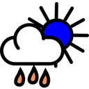 download Showers And Sunny Periods clipart image with 180 hue color