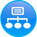 download Network Icon clipart image with 180 hue color