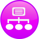 download Network Icon clipart image with 270 hue color
