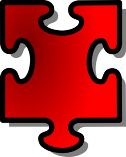 Red Jigsaw Piece 15