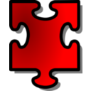 Red Jigsaw Piece 15