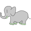 download Elephant clipart image with 45 hue color