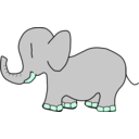 download Elephant clipart image with 90 hue color