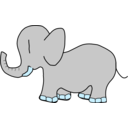 download Elephant clipart image with 135 hue color