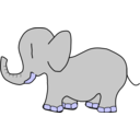download Elephant clipart image with 180 hue color