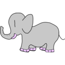 download Elephant clipart image with 225 hue color