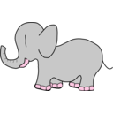 download Elephant clipart image with 270 hue color