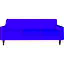 download Blue Sofa clipart image with 45 hue color
