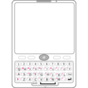 download Qwerty Phone clipart image with 90 hue color