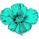 download California Poppy clipart image with 135 hue color
