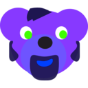 download Bear Head clipart image with 225 hue color