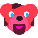 download Bear Head clipart image with 315 hue color
