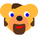 download Bear Head clipart image with 0 hue color