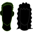download Man And Woman Icon clipart image with 90 hue color