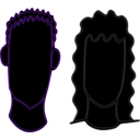 download Man And Woman Icon clipart image with 270 hue color