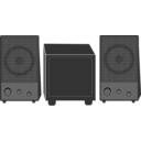 download Speakers clipart image with 180 hue color