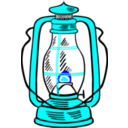 download Hurricane Lamp clipart image with 180 hue color