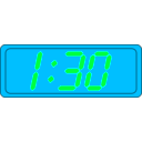 download Digital Clock clipart image with 135 hue color