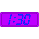 download Digital Clock clipart image with 225 hue color