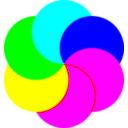 download 6 Partial Moons clipart image with 180 hue color