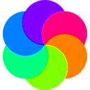 download 6 Partial Moons clipart image with 270 hue color
