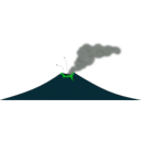download Volcano clipart image with 90 hue color