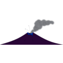 download Volcano clipart image with 180 hue color