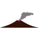 download Volcano clipart image with 270 hue color