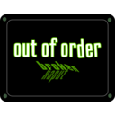 download Schild Out Of Order clipart image with 90 hue color