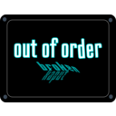 download Schild Out Of Order clipart image with 180 hue color
