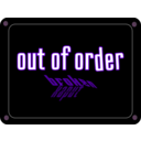 download Schild Out Of Order clipart image with 270 hue color