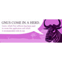 download Gnu Speaking clipart image with 270 hue color
