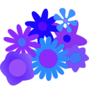 download Flower Cluster clipart image with 225 hue color