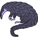 download Pangolin clipart image with 225 hue color
