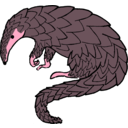 download Pangolin clipart image with 315 hue color