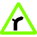 download Roadsign Junc Curve clipart image with 90 hue color