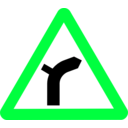 download Roadsign Junc Curve clipart image with 135 hue color
