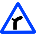 download Roadsign Junc Curve clipart image with 225 hue color