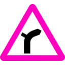 download Roadsign Junc Curve clipart image with 315 hue color