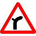 download Roadsign Junc Curve clipart image with 0 hue color