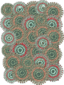 Seafoam Salmon Circle Pattern Scrapbook Paper