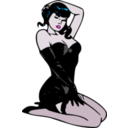 download Pin Up Blue clipart image with 315 hue color