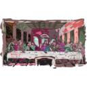 download Last Supper clipart image with 315 hue color