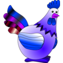 download Rooster clipart image with 225 hue color