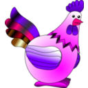 download Rooster clipart image with 270 hue color