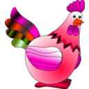 download Rooster clipart image with 315 hue color