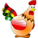 download Rooster clipart image with 0 hue color